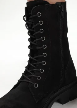 Hot DANIEL Lacie Black Suede Lace Up Ankle Boots