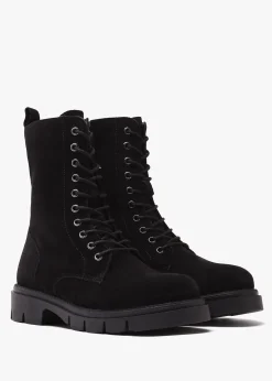 Hot DANIEL Lacie Black Suede Lace Up Ankle Boots