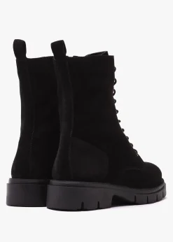 Hot DANIEL Lacie Black Suede Lace Up Ankle Boots