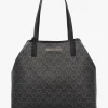 Sale VALENTINO BAGS Lady Nero Multi Repeat Logo Shopper Bag