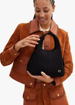 Online COACH Lana 23 Black Leather Shoulder Bag