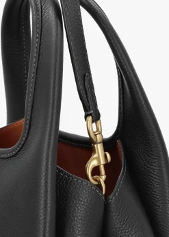 Online COACH Lana 23 Black Leather Shoulder Bag