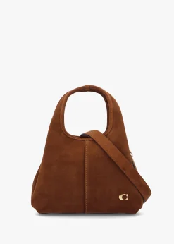 Outlet COACH Lana 23 Warm Brown Suede Shoulder Bag