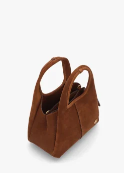 Outlet COACH Lana 23 Warm Brown Suede Shoulder Bag