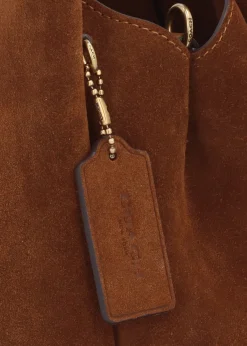 Outlet COACH Lana 23 Warm Brown Suede Shoulder Bag