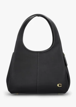 Outlet COACH Lana Large Black Leather Shoulder Bag
