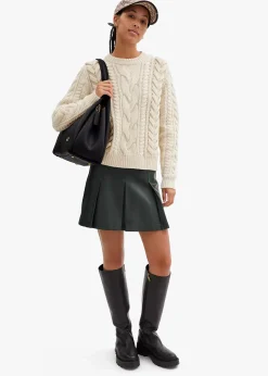 Outlet COACH Lana Large Black Leather Shoulder Bag