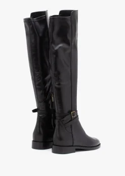 New DANIEL Laren Black Leather Knee Boots