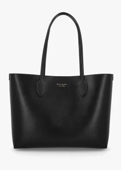 Best KATE SPADE Large Bleecker Black Leather Tote Bag
