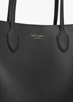 Best KATE SPADE Large Bleecker Black Leather Tote Bag