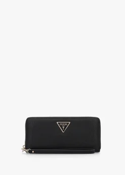 Clearance GUESS Large Laurel Black Zip Around Wallet