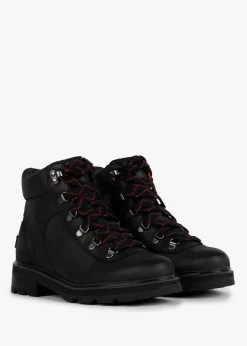Online SOREL Lennox Black Leather Hiker STKD Waterproof Boots