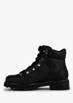 Online SOREL Lennox Black Leather Hiker STKD Waterproof Boots