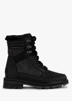 Hot SOREL Lennox Lace Cosy STKD Jet Black Waterproof Boots