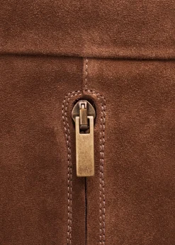 Outlet DANIEL Lette Taupe Suede Over The Knee Boots