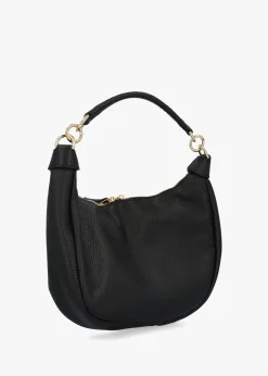 Sale DANIEL Licia Black Leather Slouchy Shoulder Bag