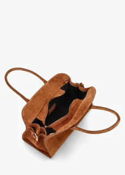 Discount DANIEL Lilah Tan Suede East West Shoulder Bag