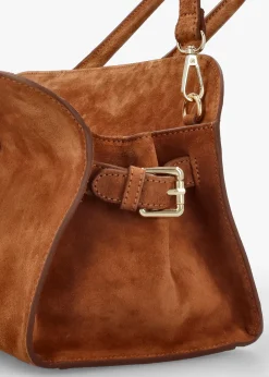 Discount DANIEL Lilah Tan Suede East West Shoulder Bag