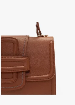 Outlet VISONA Linda California Caramello Leather Shoulder Bag