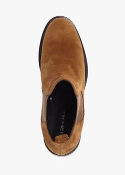 Outlet RIZZOLI Lowly Tan Suede Chelsea Boots