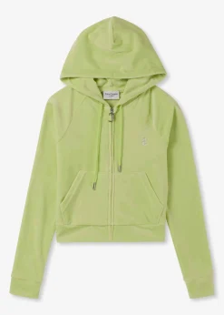 Sale JUICY COUTURE Madison Butterfly Velour Diamante Zip Hoodie