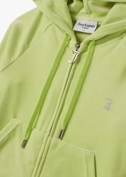 Sale JUICY COUTURE Madison Butterfly Velour Diamante Zip Hoodie