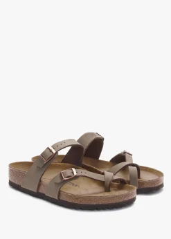 Best BIRKENSTOCK Mayari Birko-Flor Nubuck Mocca Thong Sandals