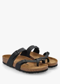 Online BIRKENSTOCK Mayari Black Birko-Flor Thong Sandals