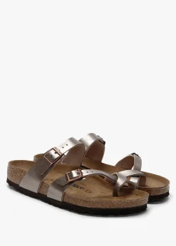 Fashion BIRKENSTOCK Mayari Graceful Taupe Birko-Flor Thong Sandals