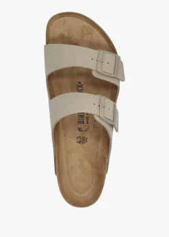Best BIRKENSTOCK Men's Arizona Birko-Flor Faded Khaki Two Bar Mules