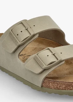 Best BIRKENSTOCK Men's Arizona Birko-Flor Faded Khaki Two Bar Mules