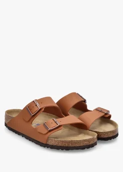 New BIRKENSTOCK Men’s Arizona Birko-Flor Ginger Brown Mules