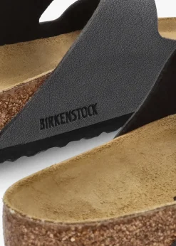 Hot BIRKENSTOCK Men's Arizona Birko-Flor Velvet Gray Two Bar Mules