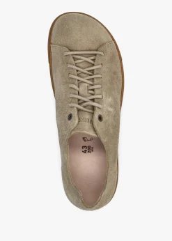 New BIRKENSTOCK Men's Bend Low Gray Taupe Nubuck Leather Trainers