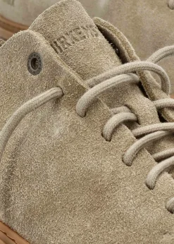 New BIRKENSTOCK Men's Bend Low Gray Taupe Nubuck Leather Trainers