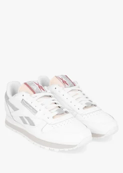 Discount REEBOK Men's Classic Cloud White Pure Grey 3 Pure Grey 2 Leather & Suede Trainers