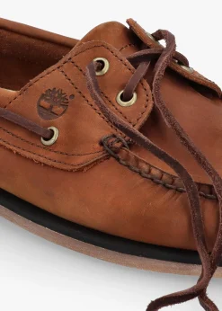 Sale TIMBERLAND Men’s Classic Lace Up Medium Brown Nubuck Leather Boat Shoes