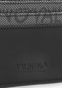 New VALENTINO BAGS Men's Futon Nero Multi Logo Card Case