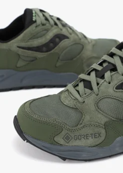 Discount SAUCONY Men's Grid Shadow 2 GTX Forest Black Trainers