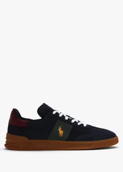 Sale POLO RALPH LAUREN Men’s Heritage Aera Navy Multi Suede Trainers