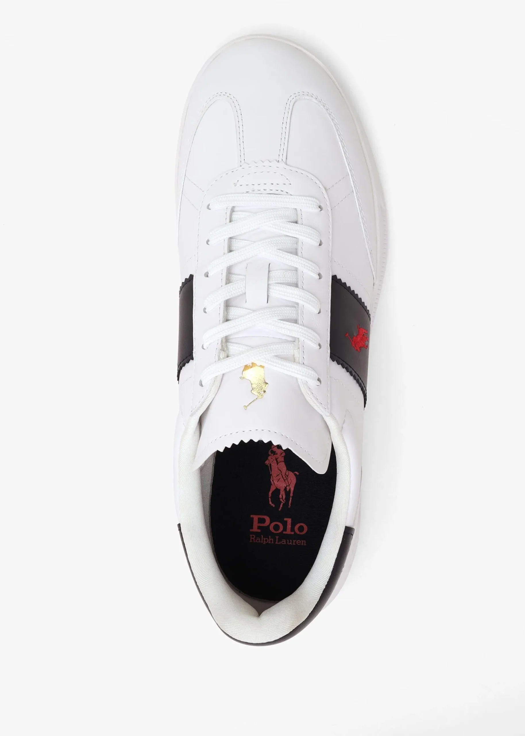 Hot POLO RALPH LAUREN Men’s Heritage Aera White & Navy Leather Trainers