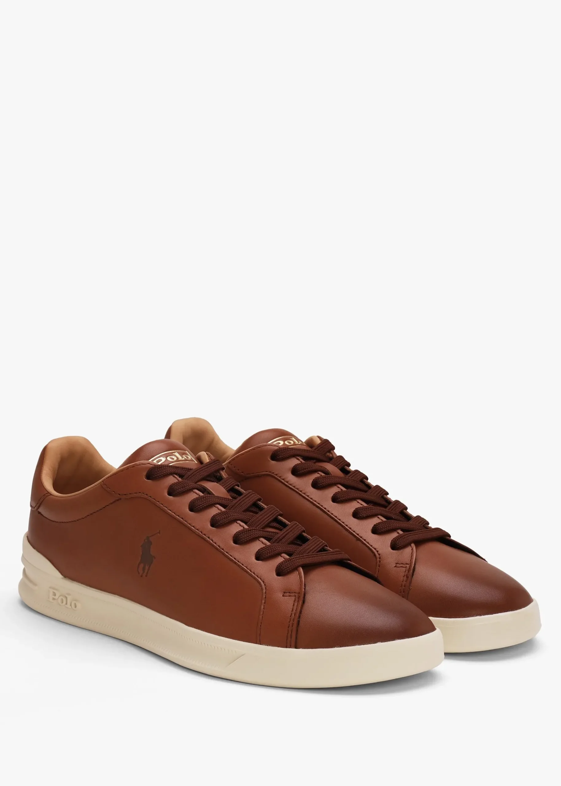 Outlet POLO RALPH LAUREN Men’s Heritage Court II Polo Russet Leather Trainers
