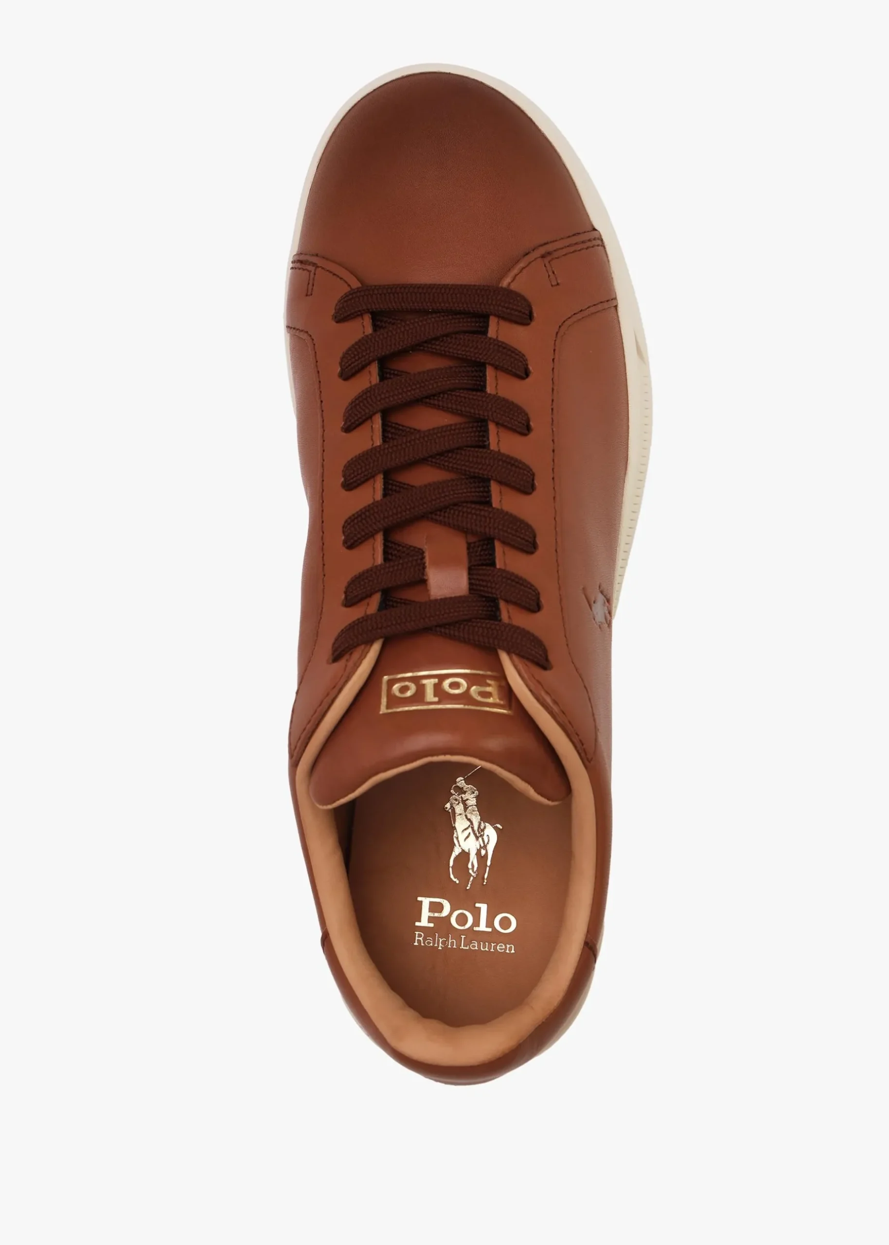 Outlet POLO RALPH LAUREN Men’s Heritage Court II Polo Russet Leather Trainers