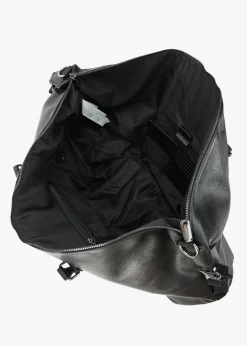 Fashion VALENTINO BAGS Men’s Infinity Nero Pebbled PU Duffle Bag