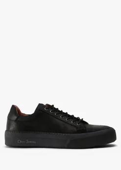Clearance OLIVER SWEENEY Men's Penacova Black Leather Trainers