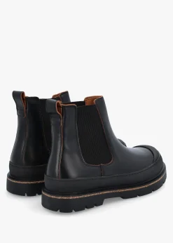 Clearance BIRKENSTOCK Men’s Prescott Black Waxy Leather Chelsea Boots