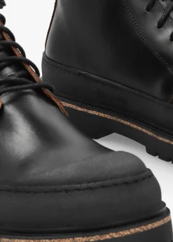 Best BIRKENSTOCK Men’s Prescott Black Waxy Leather Lace Up Boots