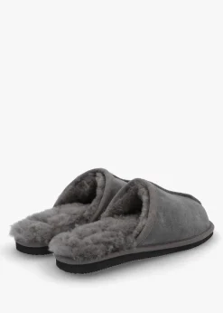 Fashion DANIEL Men’s Shutoff Grey Shearling Slippers