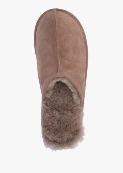 Best DANIEL Men’s Shutoff Taupe Shearling Slippers