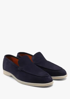 Fashion DANIEL Men’s Soro Navy Suede Loafers